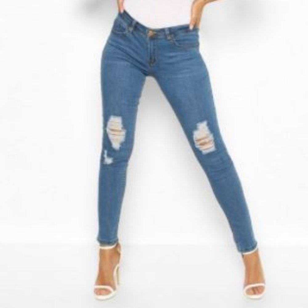 Love Revival Shredded Knee Jeans